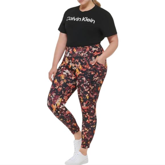 Calvin Klein Performance Compression Plus Size Active Full Length Legging 3X New - Picture 1 of 16